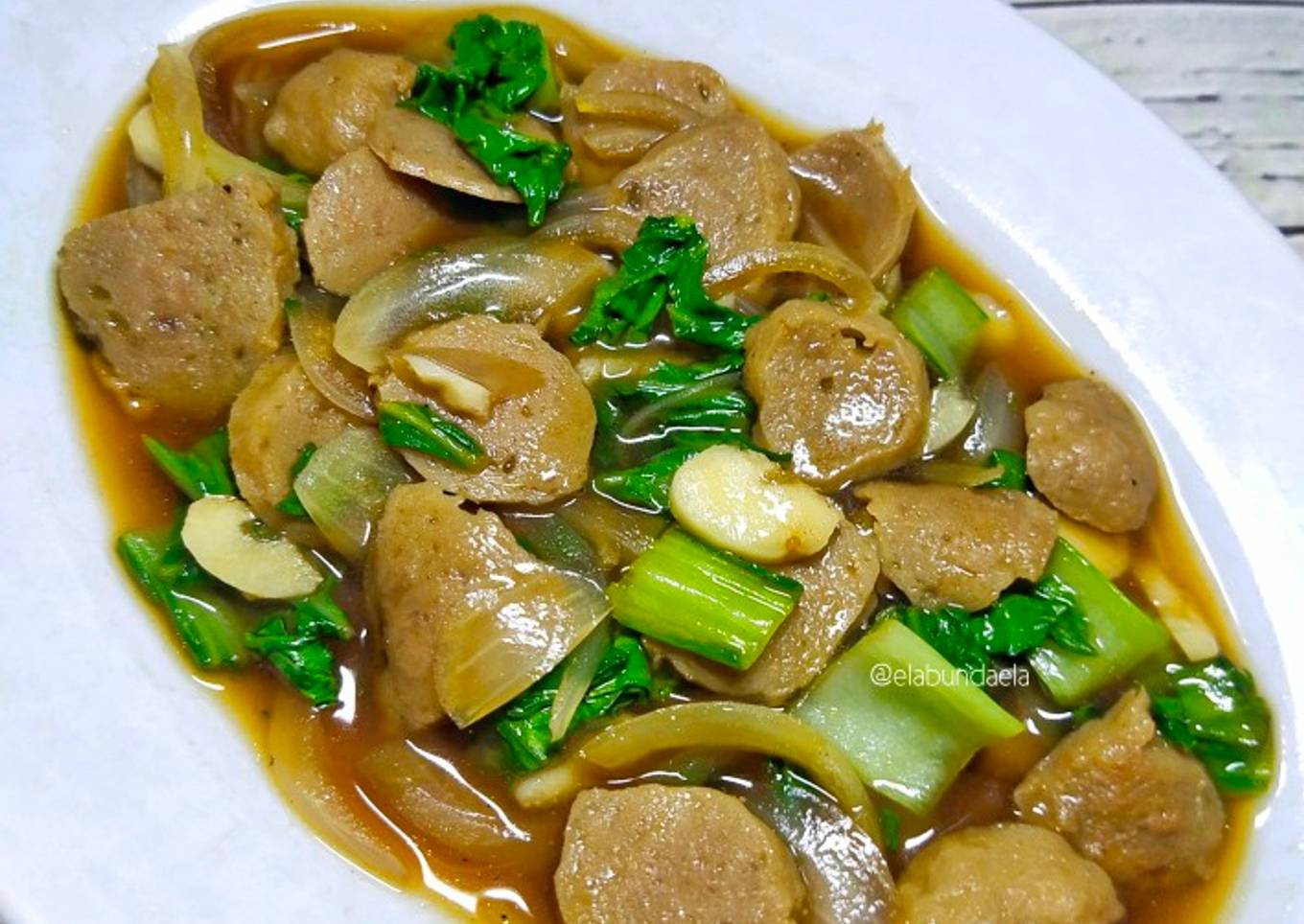 Tumis Pokcoy Bakso