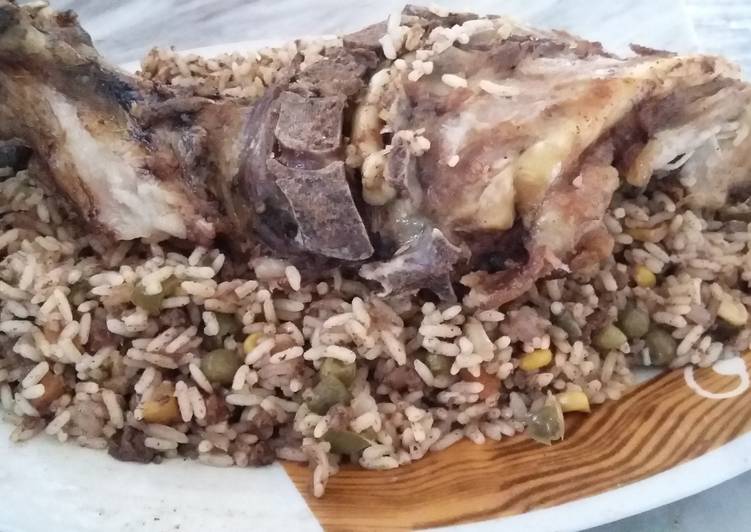 طريقة عمل كبسة الخضار مع لحم خاروف