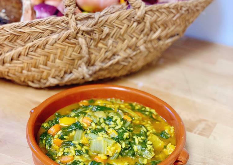 Arroz caldoso con muuuchas verduras🥕🍚