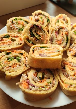 Une photo de Roulé Poulet/crudités