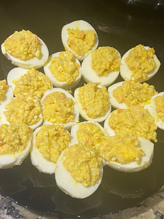 Una foto de Huevos rellenos
