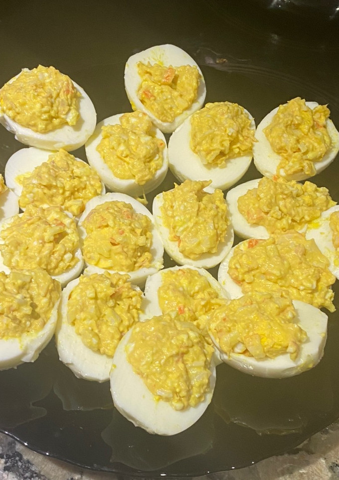 Una foto de Huevos rellenos