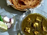 A picture of palak paneer paratha