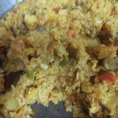 A picture of Kadam bhaat.