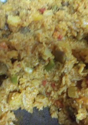 A picture of Kadam bhaat.