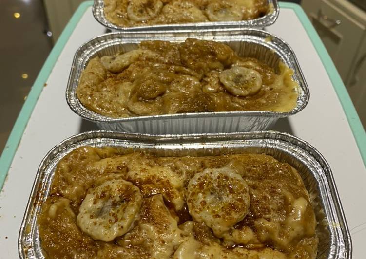 Banana bread pudding kukus