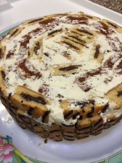 صورة لوصفة طريقة عمل كيكة الايسكريم