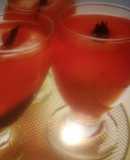 Gelatina al vino blanco.