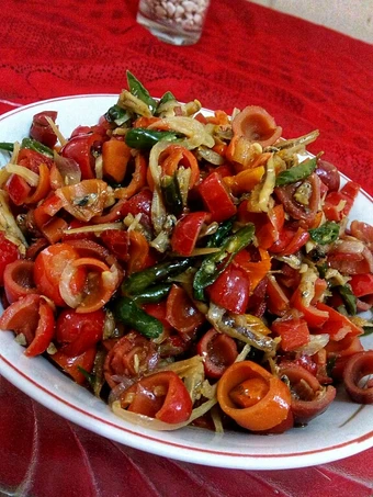 Langkah Gampang Menyiapkan Resep Oseng kulit melinjo teri pedes Lombok ijo yang Sempurna Anti Ribet, Lezat