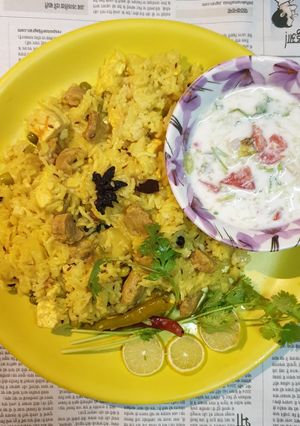 A picture of Soyabean Pulao.