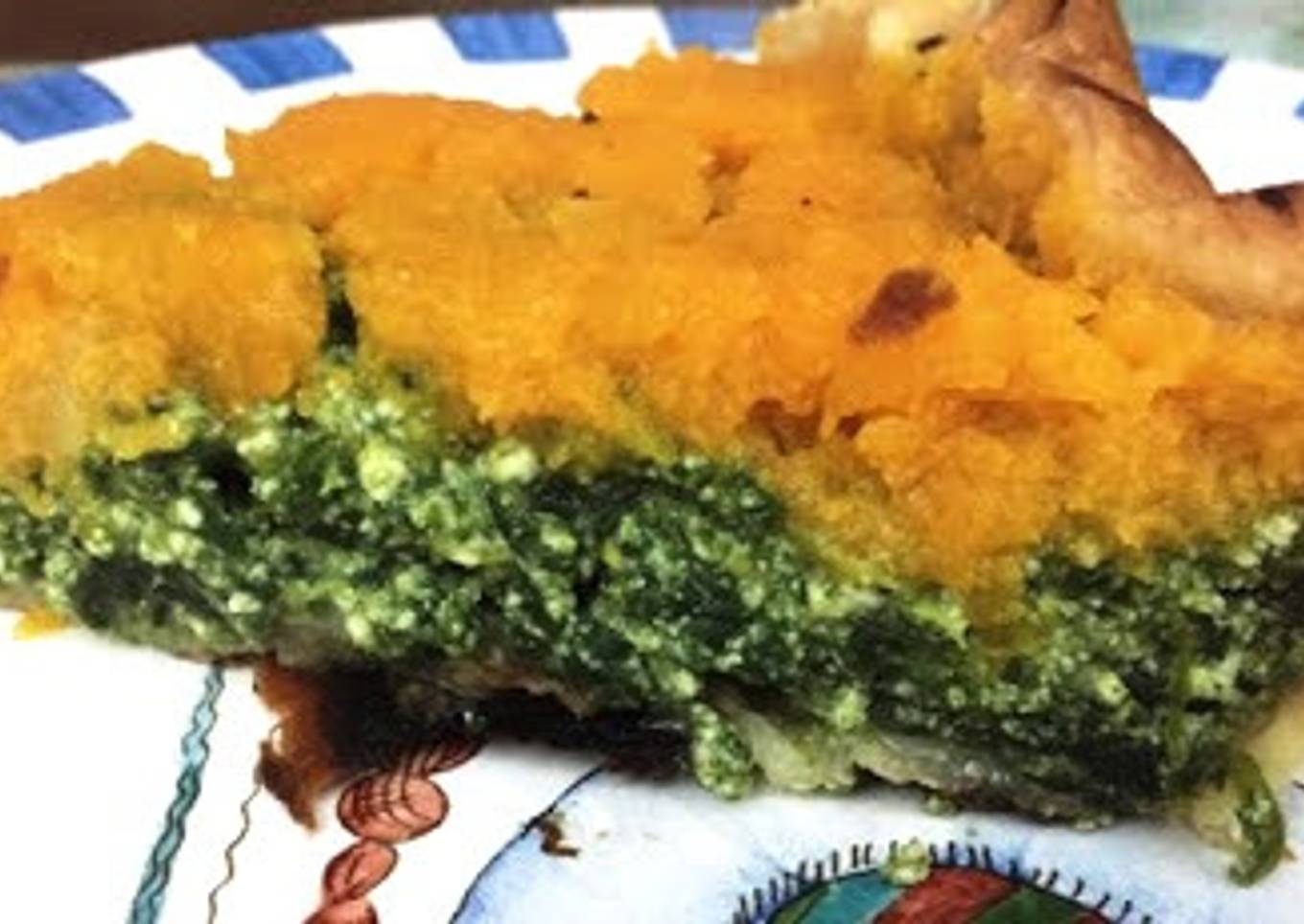 Tarta de calabaza y espinaca