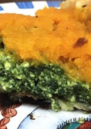 Una foto de Tarta de calabaza y espinaca