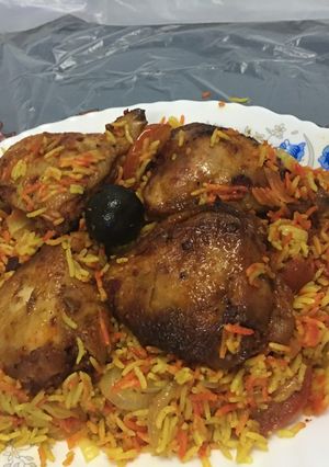 صورة لوصفة كبسه الدجاج