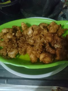 Foto resep Ayam goreng tepung saos telor asin ala2