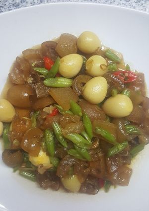 Foto resep Oseng buncis krecek telur puyuh
