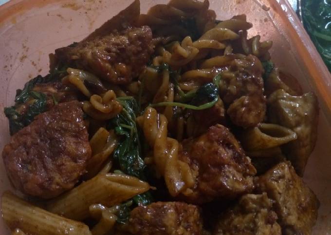 Pasta tempe kokita rendang