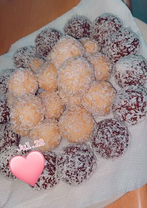 صورة لوصفة كرات جوز الهند
