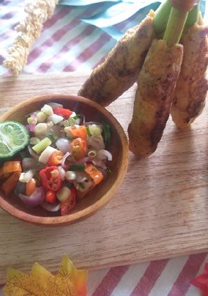 Foto resep Sate lilit dengan sambal matah