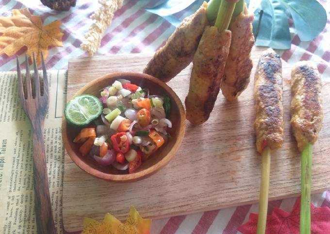 Resep: Sate lilit dengan sambal matah Yang Sederhana