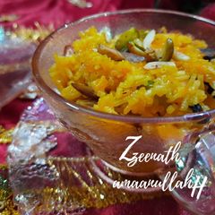 A picture of Mango Zarda or Aamras Zarda Pulao.