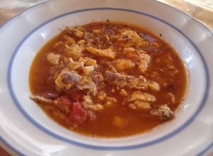 Una foto de Aporreado, platillo Guerrerense.🍛