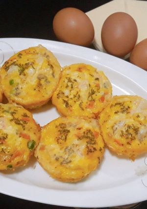 รูปของ มัฟฟินไข่ (Egg Muffins) อาหารเช้า ❤🥰