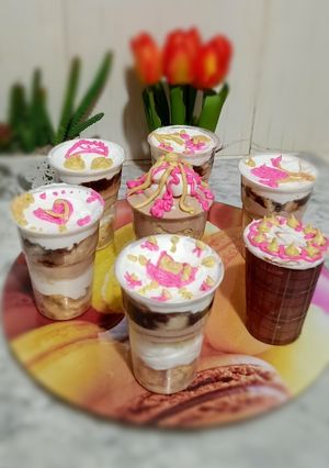صورة لوصفة كيكة في الكؤوس
