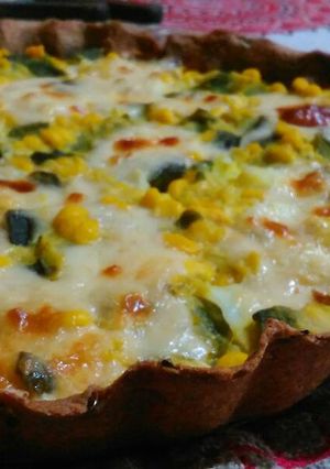 Una foto de Tarta de verdura con masa integral