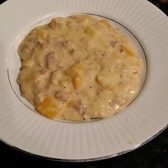 A picture of Brad's cheesy yellow zucchini.
