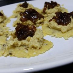 A picture of Crispy parmesan canapes.