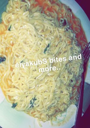 A picture of Peppered indomie.