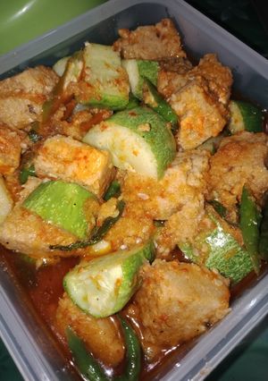 Foto resep Oncom asam pedas