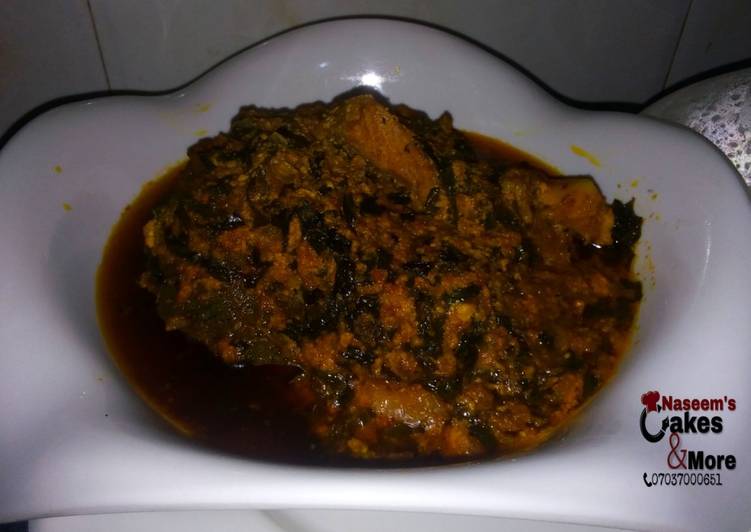 Recipe of Homemade Ugu soup with egusi