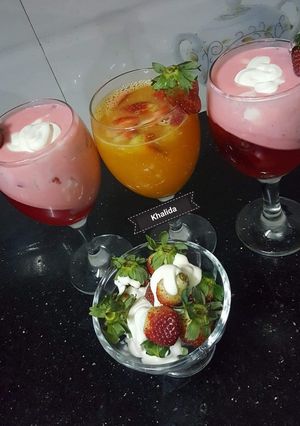 A picture of #Fresh #OrangesandStrawberryjuiceMix.