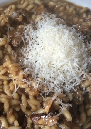 Una foto de Risotto con funghi