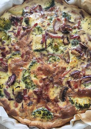 Une photo de Quiche lardons et brocoli