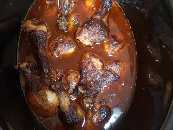 Recipe Crockpot 2 Step BBQ Chicken legs the Delicious Delicious