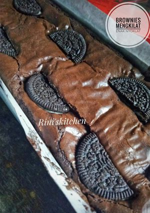 Foto resep Brownies panggang mengkilat enak nyoklat