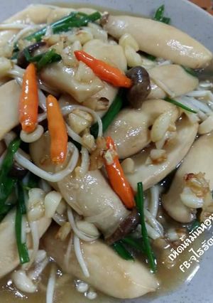 รูปของ เห็ดน้ำมันหอยกระเทียม โดย:ทำครัวง่ายๆbyจุไรรัตน์