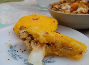 Una foto de Arepas de polenta / tortitas de maíz