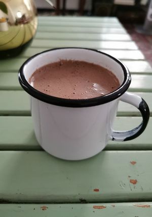 A picture of Mexican-Style Almond Hot Chocolate.