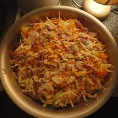 A picture of Homemade Mayonnaise Red Onion Coleslaw.