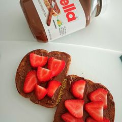 A picture of Nutella Strawberry Toast.