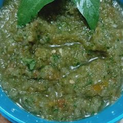 Marjorum/marua/Pabri ki chutney A picture of Marjorum/marua/Pabri ki chutney.