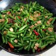 Tumis kacang panjang kriuk