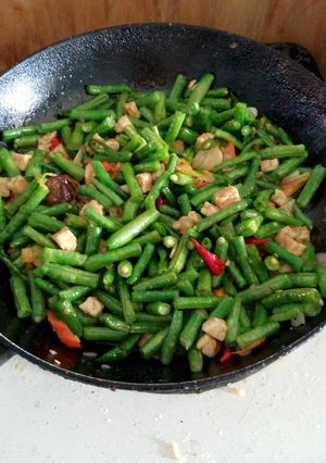 Foto resep Tumis kacang panjang kriuk