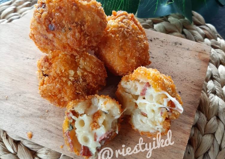 Cara Gampang Membuat Macaroni cheese ball Anti Gagal