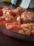 Kiftikas (albóndigas de carne picada con acelga en salsa de tomate...y otra con yapa)....GLUP!!