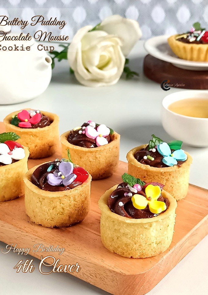 Foto resep Buttery Pudding Chocolate Mouse Cookie Cup