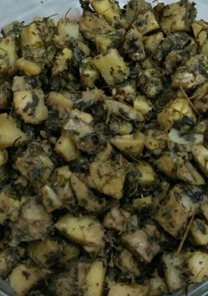 A picture of Aalu methi.